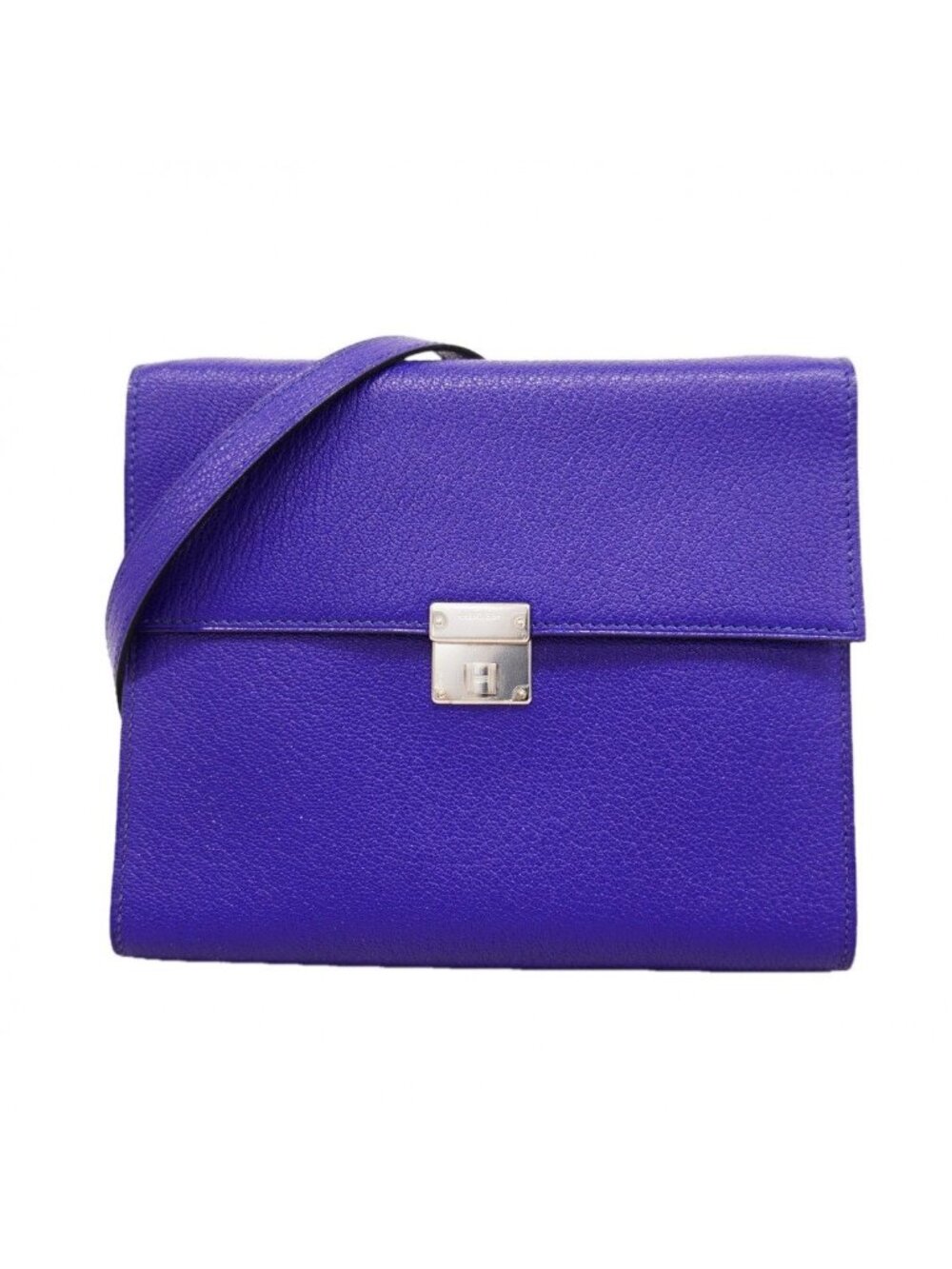 Hermes Shoulder Bag Click 16 Chevre Misor Blue Electric Silver